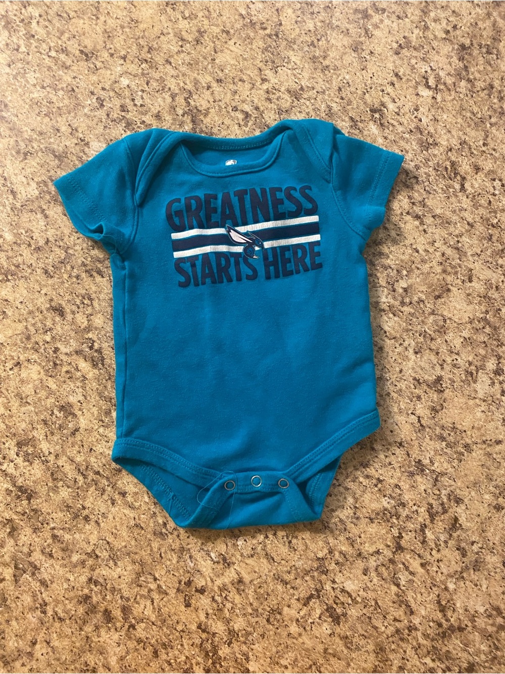 NBA Charlotte Hornets Teal 'Greatness Starts Here' Baby Bodysuit